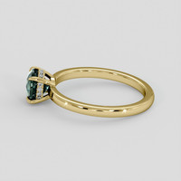 1.55 Ct. Bluish Green Sapphire Ring, 14K Yellow Gold 4