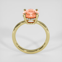 3.00 Ct. Padparadscha Sapphire Ring, 14K Yellow Gold 3