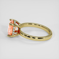 3.00 Ct. Padparadscha Sapphire Ring, 14K Yellow Gold 4