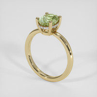 2.20 Ct. Yellowish Green Sapphire Ring, 14K Yellow Gold 2