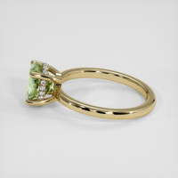 2.20 Ct. Yellowish Green Sapphire Ring, 14K Yellow Gold 4