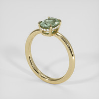 1.55 Ct. Green Sapphire Ring, 14K Yellow Gold 2