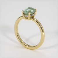 1.74 Ct. Green Sapphire Ring, 14K Yellow Gold 2