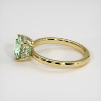 3.56 Ct. Green Sapphire Ring, 14K Yellow Gold 4