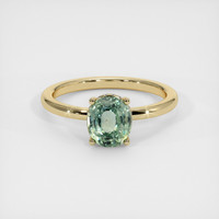 1.82 Ct. Bluish Green Sapphire Ring, 14K Yellow Gold 1