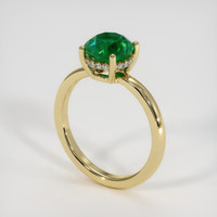 1.50 Ct. Emerald Ring, 18K Yellow Gold 2