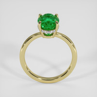 2.08 Ct. Emerald Ring, 18K Yellow Gold 3
