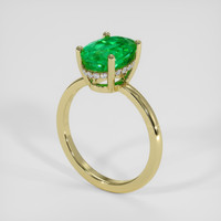 2.63 Ct. Emerald Ring, 18K Yellow Gold 2