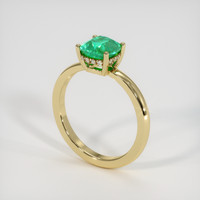 1.26 Ct. Emerald Ring, 18K Yellow Gold 2