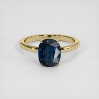 3.16 Ct. Blue Sapphire Ring, 18K Yellow Gold 1