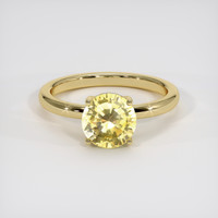 3.12 Ct. Yellow Sapphire Ring, 18K Yellow Gold 1