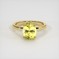 3.06 Ct. Sapphire Ring, 18K Yellow Gold 1