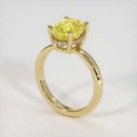 3.06 Ct. Sapphire Ring, 18K Yellow Gold 2