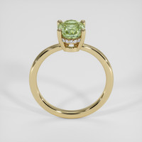 2.20 Ct. Yellowish Green Sapphire Ring, 18K Yellow Gold 3
