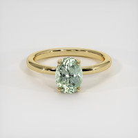 1.74 Ct. Green Sapphire Ring, 18K Yellow Gold 1