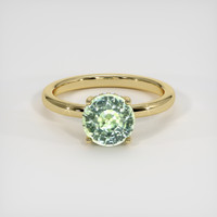 3.56 Ct. Green Sapphire Ring, 18K Yellow Gold 1