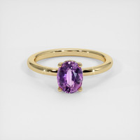 1.46 Ct. Purple Sapphire Ring, 18K Yellow Gold 1