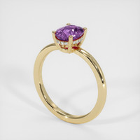 1.46 Ct. Purple Sapphire Ring, 18K Yellow Gold 2