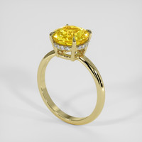 3.54 Ct. Yellow Sapphire Ring, 18K Yellow Gold 2