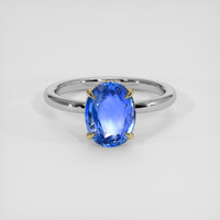2.62 Ct. Blue Sapphire Ring, 14K Yellow & White 1