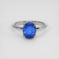 2.62 Ct. Blue Sapphire Ring, 18K Yellow & White 1