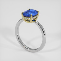 2.62 Ct. Blue Sapphire Ring, 18K Yellow & White 2
