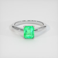 1.45 Ct. Emerald Ring, Platinum 950 1