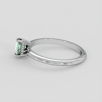 0.81 Ct. Bluish Green Sapphire Ring, Platinum 950 4