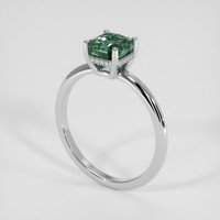 1.75 Ct. Bluish Green Sapphire Ring, Platinum 950 2
