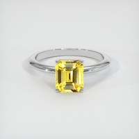 2.07 Ct. Yellow Sapphire Ring, Platinum 950 1
