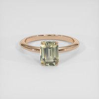 2.65 Ct. Greenish Brown Sapphire Ring, 14K Rose Gold 1