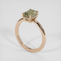 2.65 Ct. Greenish Brown Sapphire Ring, 14K Rose Gold 2