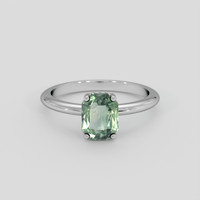 1.44 Ct. Green Sapphire Ring, 14K White Gold 1