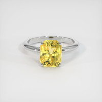 3.05 Ct. Yellow Sapphire Ring, 14K White Gold 1