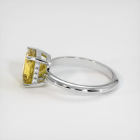 3.05 Ct. Yellow Sapphire Ring, 14K White Gold 4