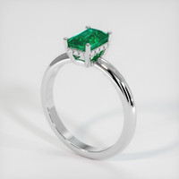 1.12 Ct. Emerald Ring, 18K White Gold 2
