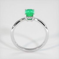 0.74 Ct. Emerald Ring, 18K White Gold 3