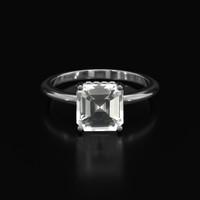 2.13 Ct. Sapphire Ring, 18K White Gold 1