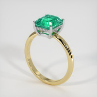 2.04 Ct. Emerald Ring, 18K White & Yellow 2