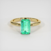 1.73 Ct. Emerald Ring, 18K White & Yellow 1