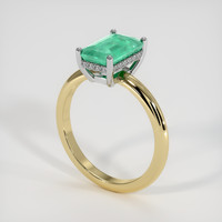 1.73 Ct. Emerald Ring, 18K White & Yellow 2
