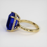 10.79 Ct. Blue Sapphire Ring, 14K Yellow Gold 4