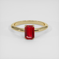 1.20 Ct. Ruby Ring, 14K Yellow Gold 1