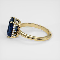 2.09 Ct. Blue Sapphire Ring, 14K Yellow Gold 4