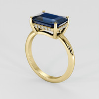 4.27 Ct. Blue Sapphire Ring, 14K Yellow Gold 2