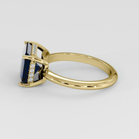 4.27 Ct. Blue Sapphire Ring, 14K Yellow Gold 4