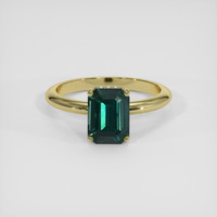 2.52 Ct. Bluish Green Sapphire Ring, 14K Yellow Gold 1