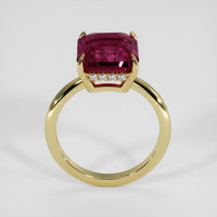 7.18 Ct. Reddish Pink Sapphire Ring, 14K Yellow Gold 3