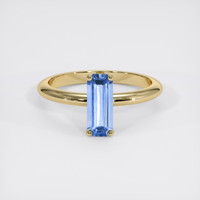 1.08 Ct. Blue Sapphire Ring, 14K Yellow Gold 1