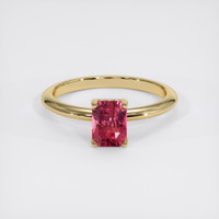 1.39 Ct. Reddish Pink Sapphire Ring, 14K Yellow Gold 1